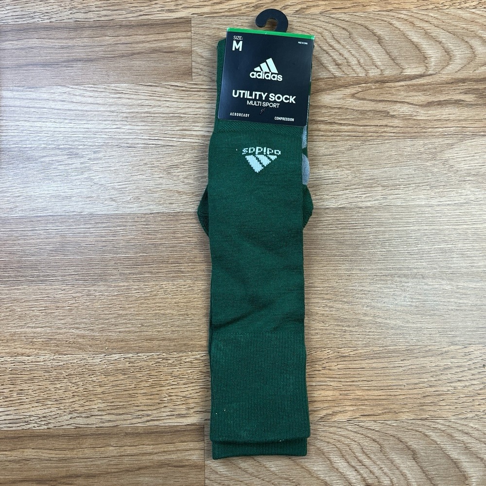 adidas Aeroready Utility Socks Multi Sport Green Compression Size Medium NEW